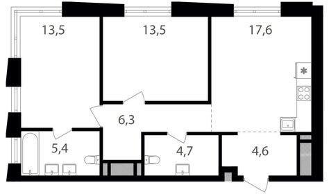 28 м², апартаменты-студия 5 515 384 ₽ - изображение 31