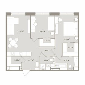 90,6 м², 2-комнатная квартира 45 000 000 ₽ - изображение 72