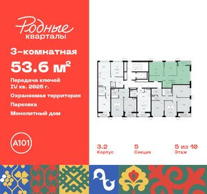 53,6 м², 3-комнатная квартира 11 290 590 ₽ - изображение 2