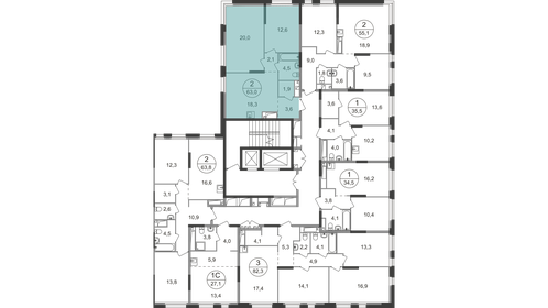 Квартира 63 м², 2-комнатная - изображение 2