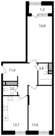 61,1 м², 2-комнатная квартира 17 401 280 ₽ - изображение 75