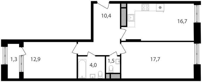 64,5 м², 2-комнатная квартира 19 027 500 ₽ - изображение 54