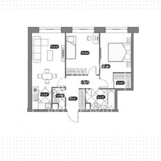 Квартира 68,7 м², студия - изображение 2