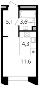 26,1 м², квартира-студия 15 594 750 ₽ - изображение 78