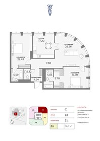 112 м², 3-комнатные апартаменты 103 813 296 ₽ - изображение 40