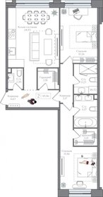 Квартира 85,6 м², 2-комнатная - изображение 1