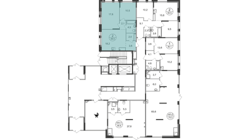 Квартира 58,5 м², 2-комнатная - изображение 2