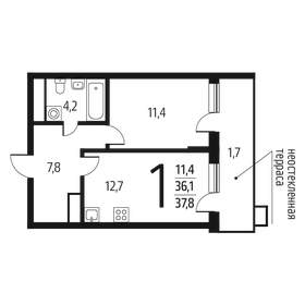 34,2 м², 1-комнатная квартира 7 850 000 ₽ - изображение 93