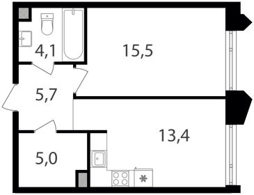 43 м², 1-комнатная квартира 21 000 000 ₽ - изображение 112