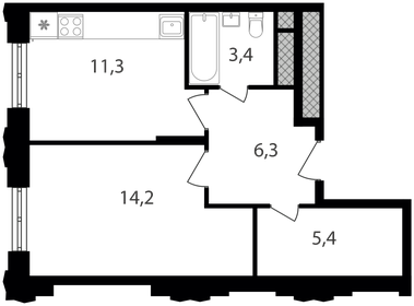 41,9 м², 1-комнатные апартаменты 10 567 180 ₽ - изображение 32