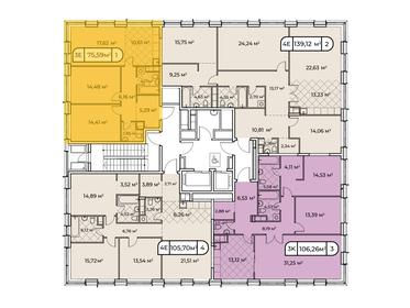 72,9 м², 2-комнатная квартира 51 250 000 ₽ - изображение 69