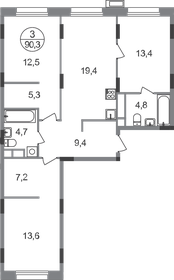 96,8 м², 3-комнатная квартира 26 390 284 ₽ - изображение 1