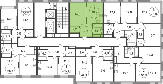 38 м², 1-комнатная квартира 11 500 000 ₽ - изображение 106