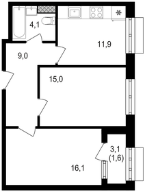 54,6 м², 2-комнатная квартира 19 022 640 ₽ - изображение 76