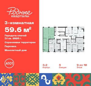 59,8 м², 3-комнатная квартира 12 109 160 ₽ - изображение 18