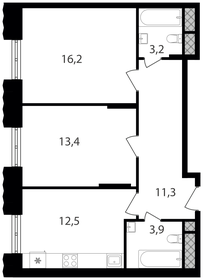 60,5 м², 2-комнатные апартаменты 14 417 150 ₽ - изображение 54