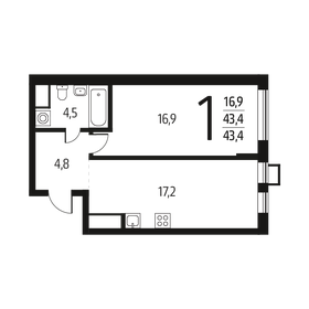 37,9 м², 1-комнатная квартира 11 800 000 ₽ - изображение 100