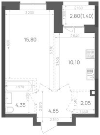 Квартира 38,6 м², 1-комнатная - изображение 1