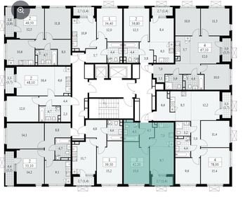 Квартира 42,2 м², 2-комнатная - изображение 2