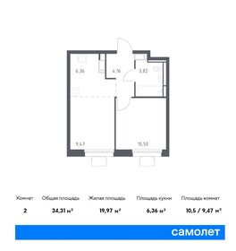 45,2 м², 2-комнатная квартира 5 500 000 ₽ - изображение 146