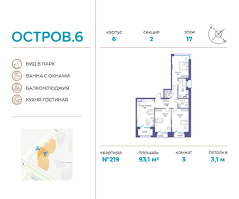 92,8 м², 3-комнатная квартира 54 826 240 ₽ - изображение 83