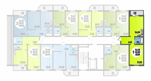 Квартира 45,2 м², 1-комнатная - изображение 1