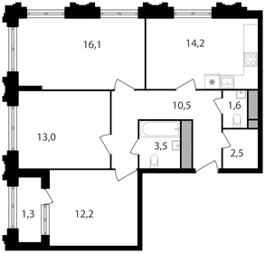74,9 м², 3-комнатная квартира 22 357 650 ₽ - изображение 6