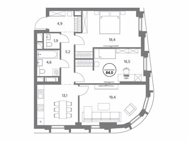 86,6 м², 3-комнатная квартира 36 198 800 ₽ - изображение 7