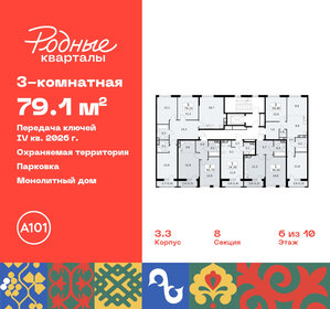 79,4 м², 3-комнатная квартира 14 935 475 ₽ - изображение 14