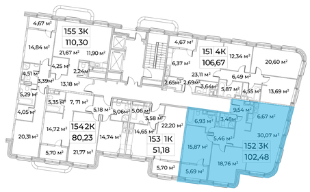 161 м², 4-комнатная квартира 189 791 520 ₽ - изображение 12