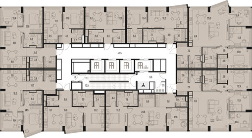 Квартира 58,8 м², 2-комнатная - изображение 2