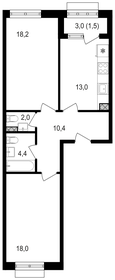 73,7 м², 3-комнатная квартира 16 000 000 ₽ - изображение 157