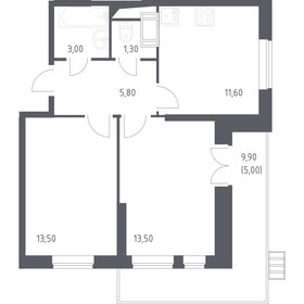 52,9 м², 2-комнатная квартира 15 980 202 ₽ - изображение 1