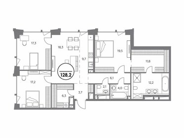 146 м², 3-комнатная квартира 106 500 000 ₽ - изображение 130