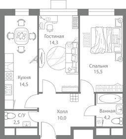 62 м², 2-комнатная квартира 14 950 000 ₽ - изображение 50