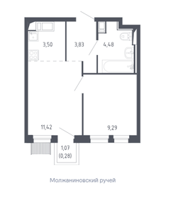 34,3 м², 1-комнатная квартира 7 999 999 ₽ - изображение 80