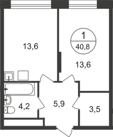 40,9 м², 1-комнатная квартира 10 857 380 ₽ - изображение 60