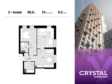 70 м², 2-комнатная квартира 13 500 000 ₽ - изображение 75