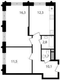 55,7 м², 2-комнатная квартира 17 077 620 ₽ - изображение 69