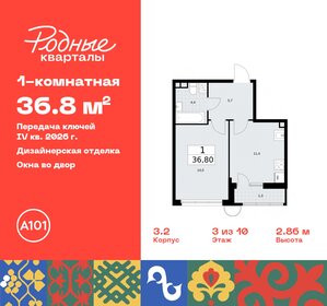 Квартира 36,8 м², 1-комнатная - изображение 1