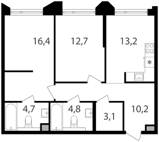 73,3 м², 2-комнатные апартаменты 32 053 600 ₽ - изображение 147