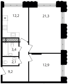 49,8 м², 3-комнатная квартира 13 300 000 ₽ - изображение 128