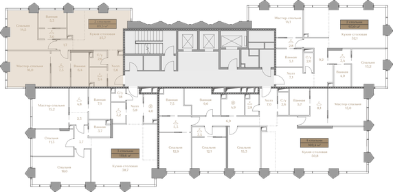 89,5 м², 2-комнатная квартира 118 299 000 ₽ - изображение 66