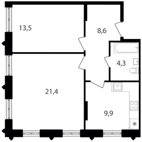 58,7 м², 2-комнатная квартира 16 500 000 ₽ - изображение 108