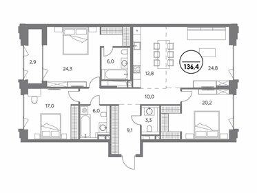135 м², 3-комнатная квартира 156 000 000 ₽ - изображение 97