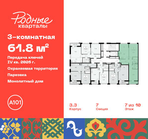 61,8 м², 3-комнатная квартира 12 147 231 ₽ - изображение 7