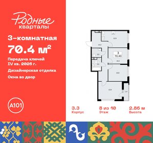 70,4 м², 3-комнатная квартира 13 688 851 ₽ - изображение 23