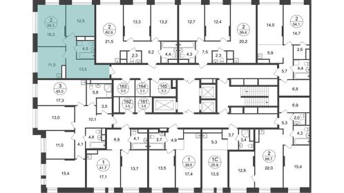 Квартира 58,3 м², 2-комнатная - изображение 2