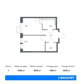 35,1 м², 1-комнатная квартира 3 200 ₽ в сутки - изображение 71