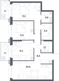 78,5 м², 3-комнатная квартира 20 990 000 ₽ - изображение 117